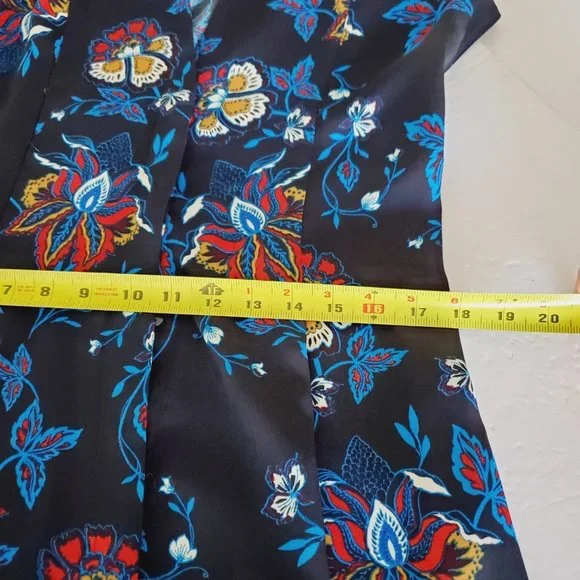 H&M Navy Floral Cottagecore Maxi Shirt Dress - Picture 8 of 9